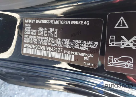 2017 BMW 230I xDrive z USA, uszkodzony, nr VIN WBA2H9C59HV642127